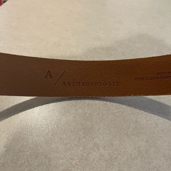 Anthro cream leather belt - Picture 3 of 5